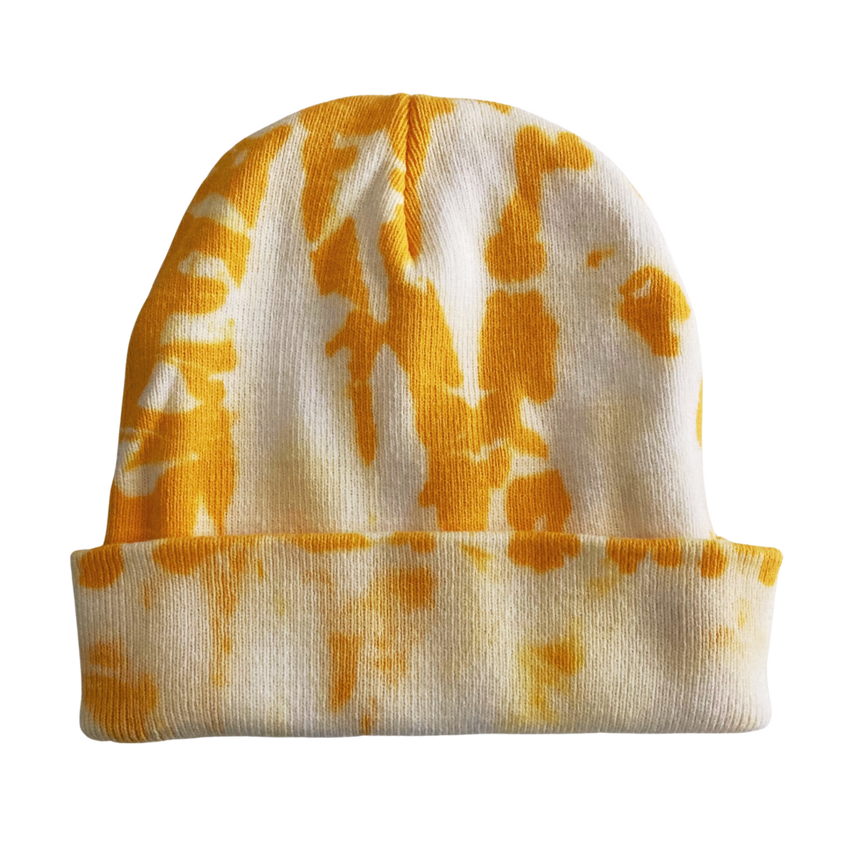 Shibori Yellow Tie Dye Beanie Clementine Surfwear Hat –