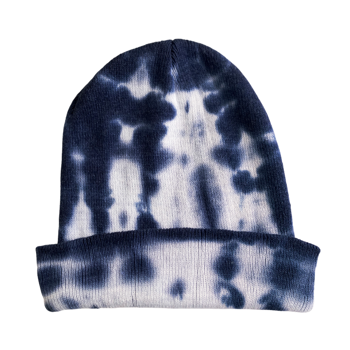 Shibori Indigo Tie Dye Beanie Hat